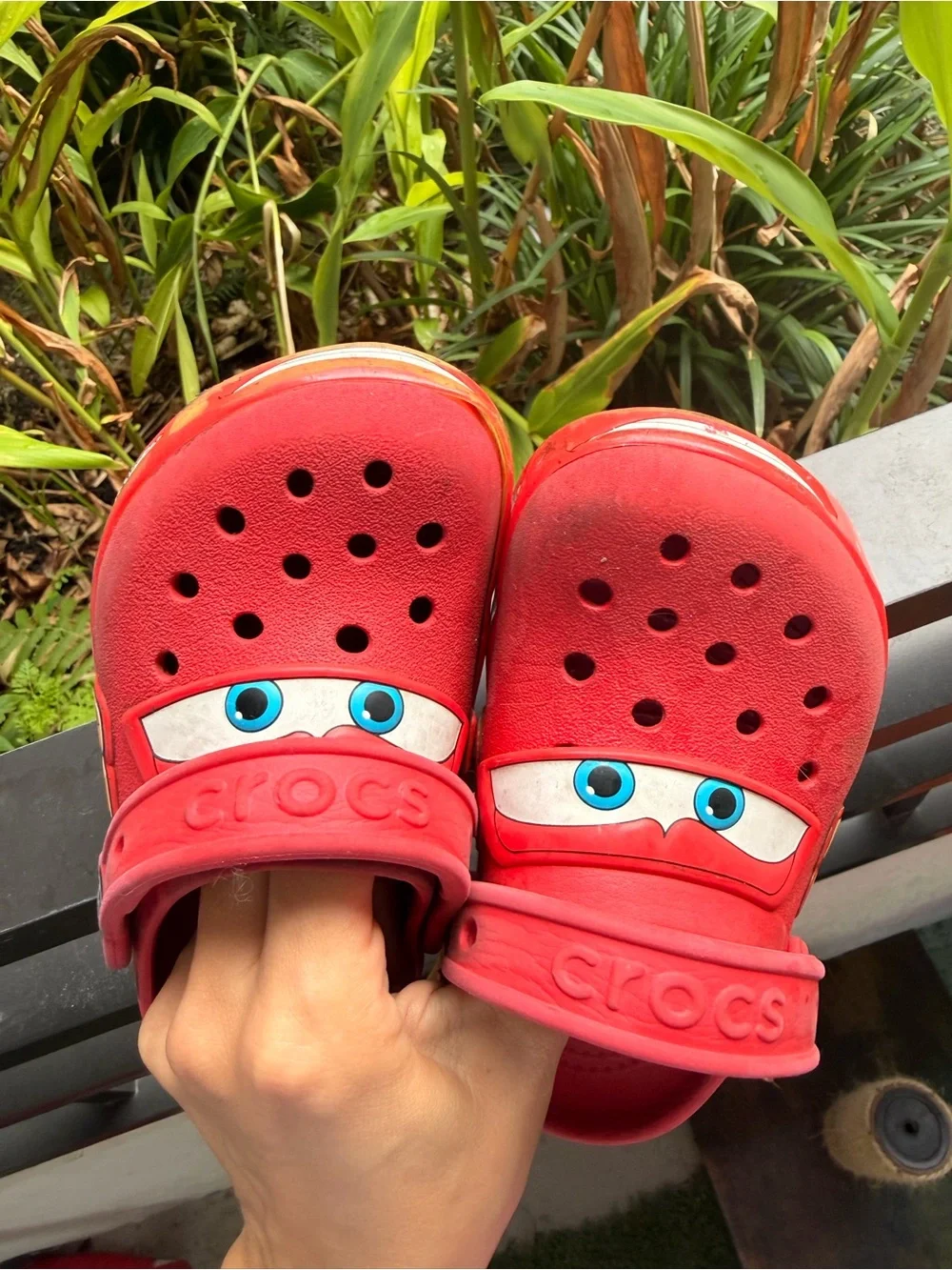 Crocs boys Kids lighting McQueen 10 size still lights up